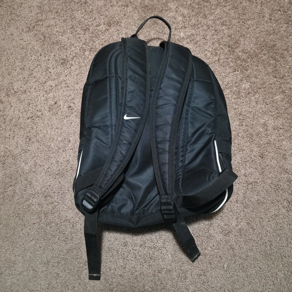 Nike‎ Center Swoosh Backpack Black Yellow White School Work College Gym Book Bag